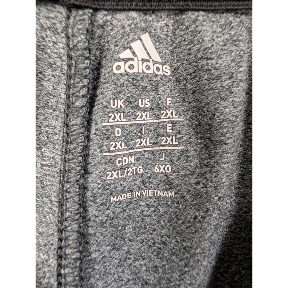 Adidas Mens Gray 3 Stripe Jogger Sweatpants Size 2XL - Picture 7 of 8